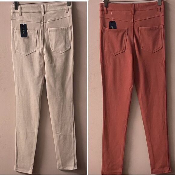 Forever 21 Black|Burgundy|Rust|Blush Pink High Waisted Skinny Pants Size 28 NWT - Picture 3 of 14